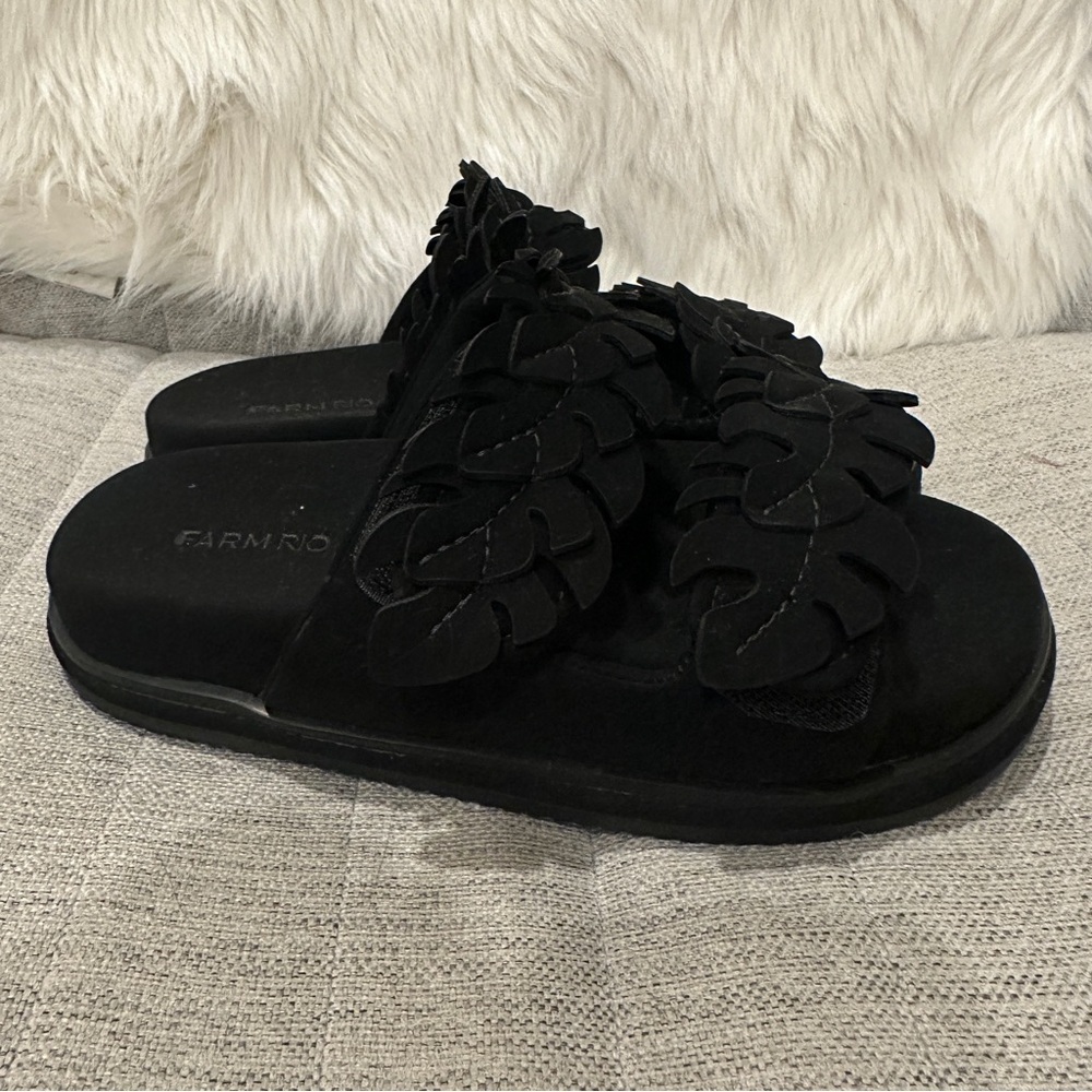Farm Rio Mini Monstera Anatomical Slide Sandals - Picture 3 of 7